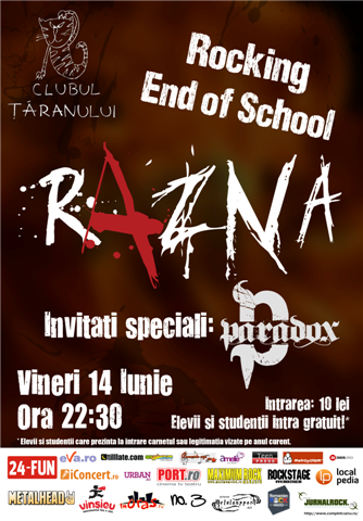 Trupa Razna sarbatoreste venirea vacantei cu un concert in Bucuresti